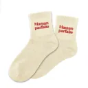 Chaussettes MAMAN PARFAITE beige à paillettes