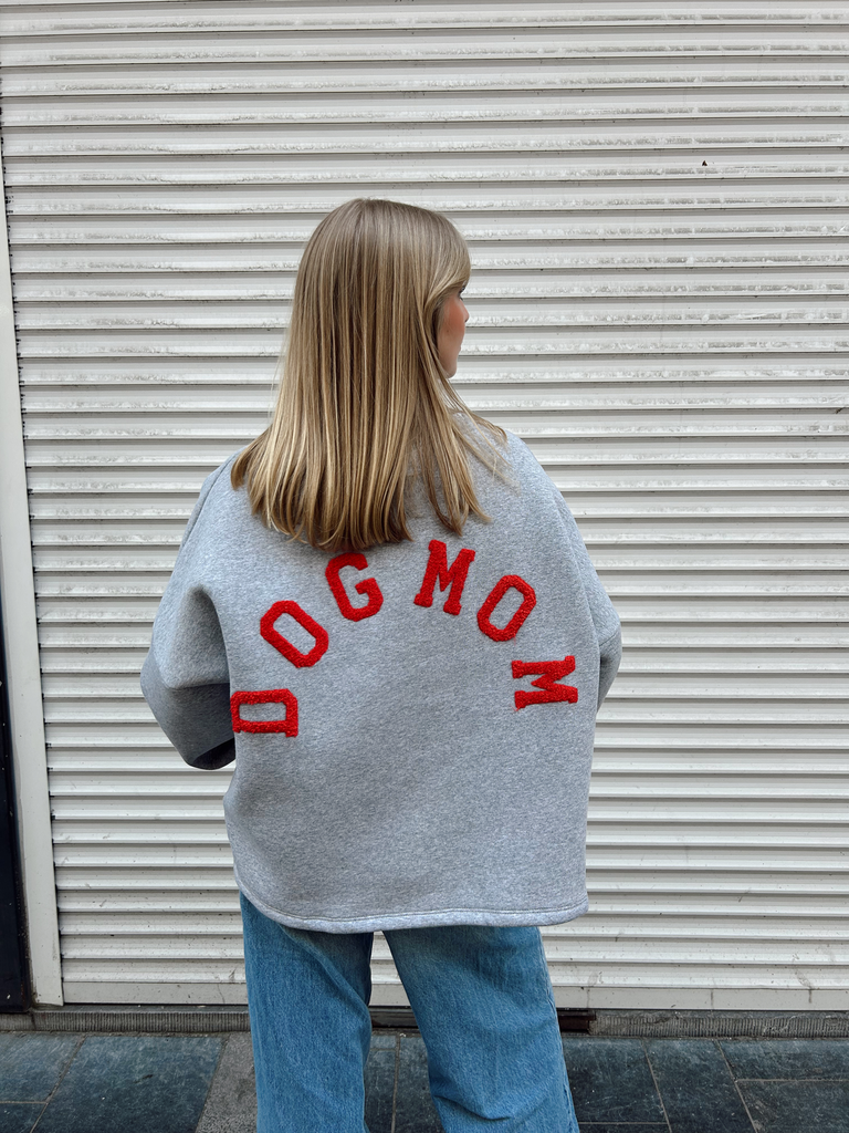Sweat DOGMOM rouge/gris
