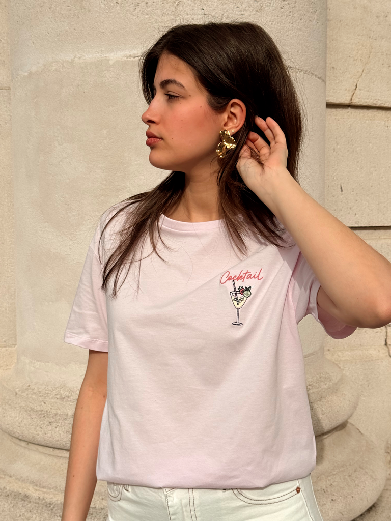 T-shirt COCKTAIL rose (XS)