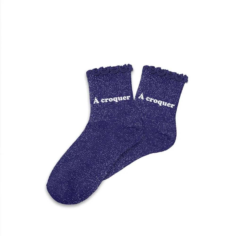 Mini chaussettes à paillettes A CROQUER pour enfant