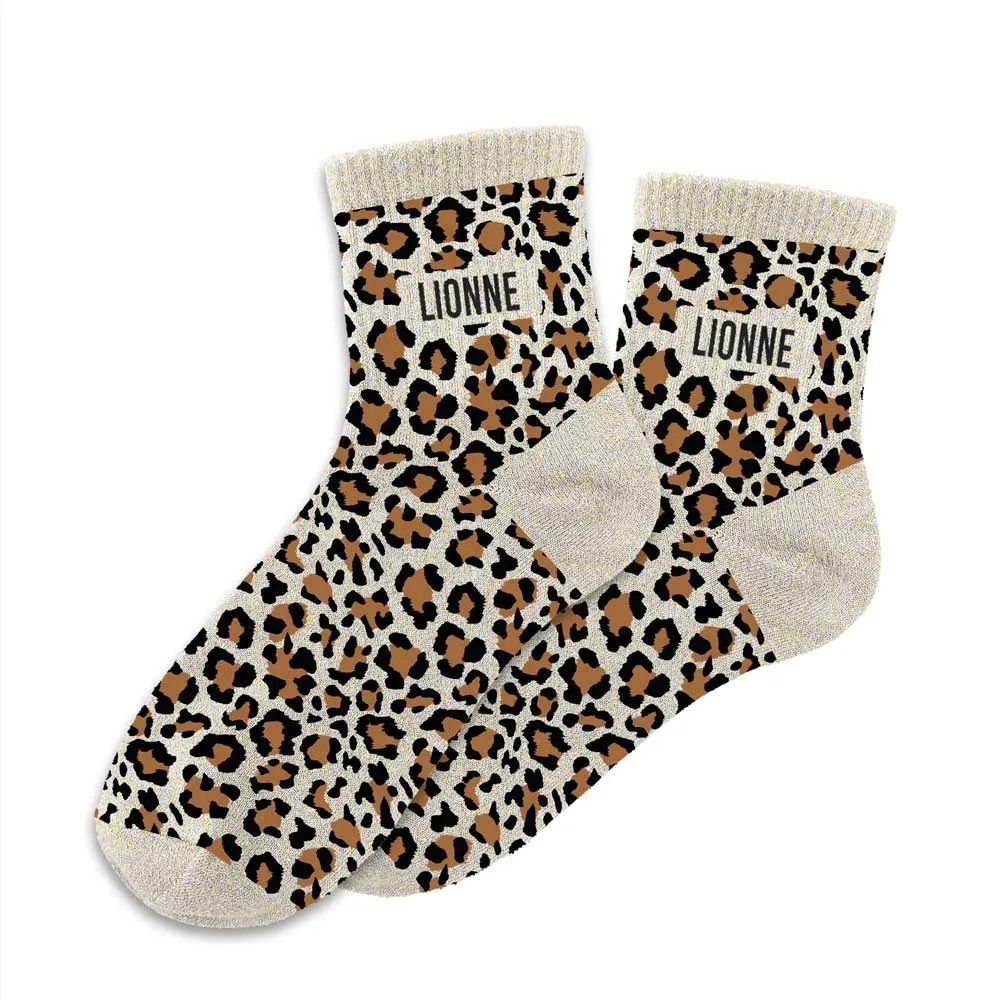 Chaussettes imprimées LIONNE à paillettes