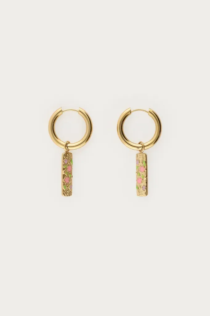 Boucles JUSTUS or/fleur
