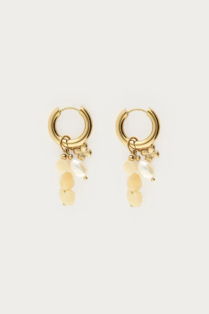 Boucles AUDE or/perles