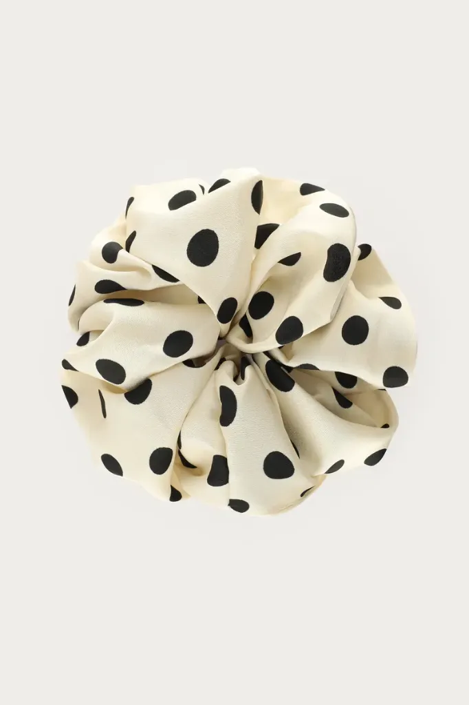 Chouchou blanc à pois