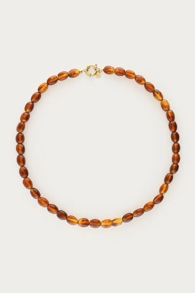 Collier LOLA brun/perles