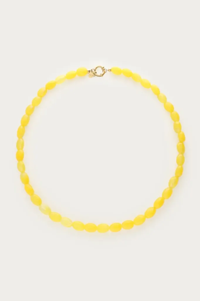 Collier LOLA jaune/perles
