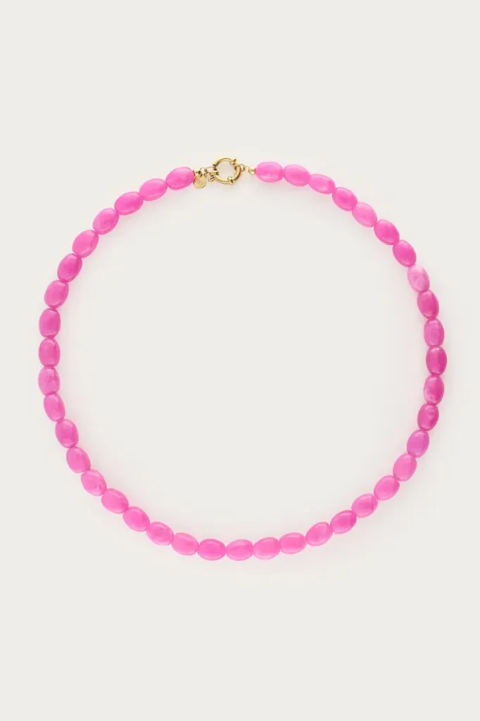 Collier LOLA rose foncé/perles