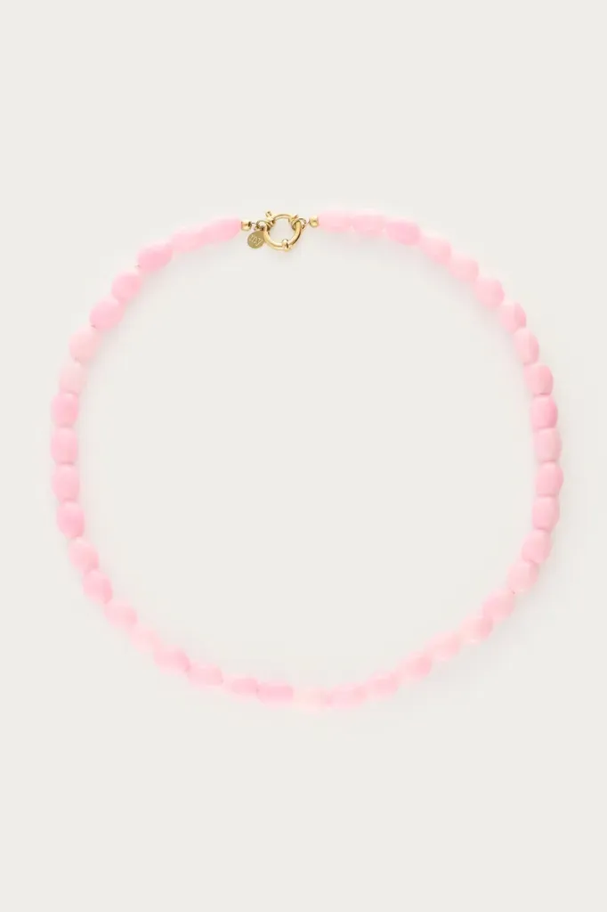 Collier LOLA rose clair/perles