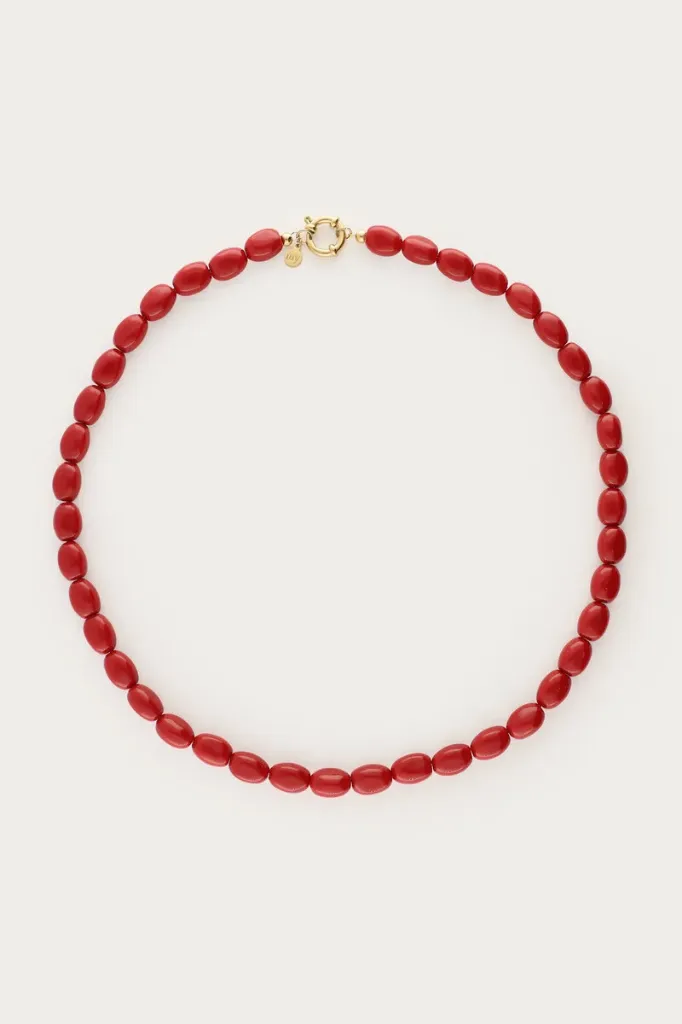 Collier LOLA rouge/perles
