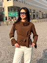 Blouse LIDYA taupe/rayures