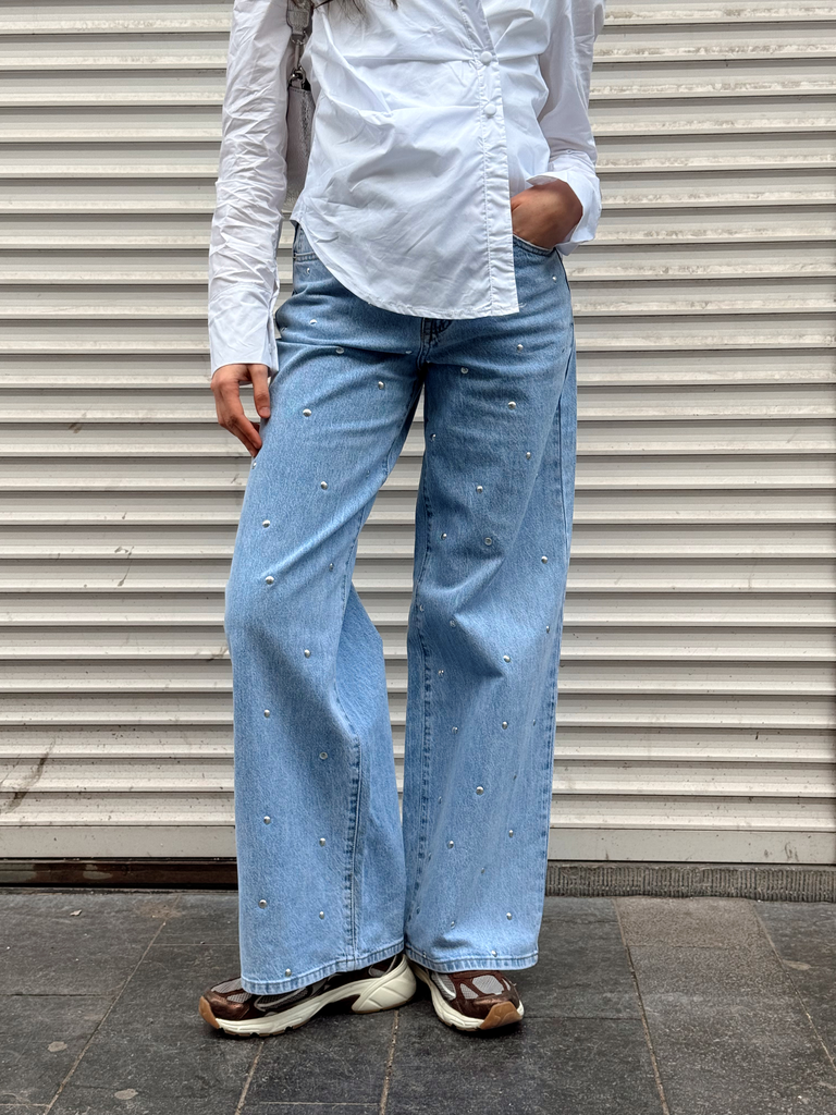 Jeans CHRISTIAN bleu/clouté (34)