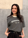 T-shirt SASHA noir/rayé