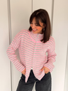 HILLY GRIS/ROSE - Pull avec zip