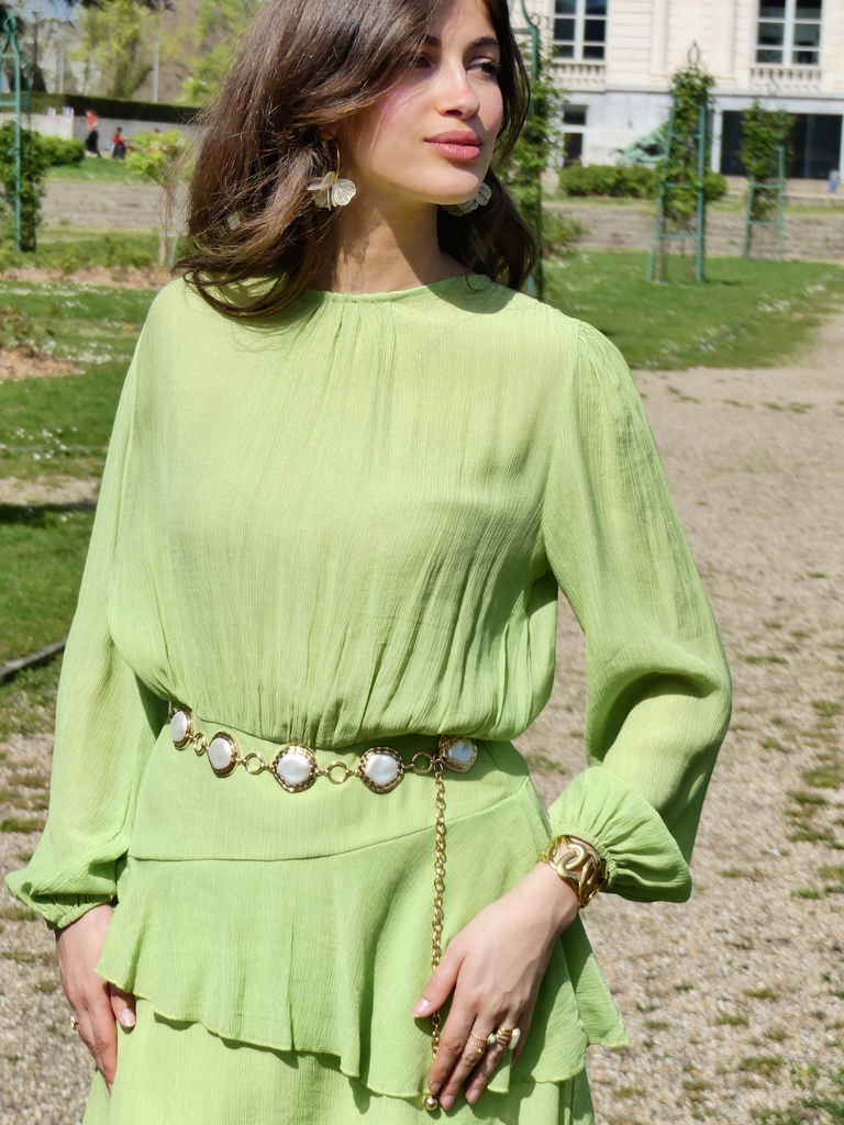 AUBREY VERT - Robe courte (S)