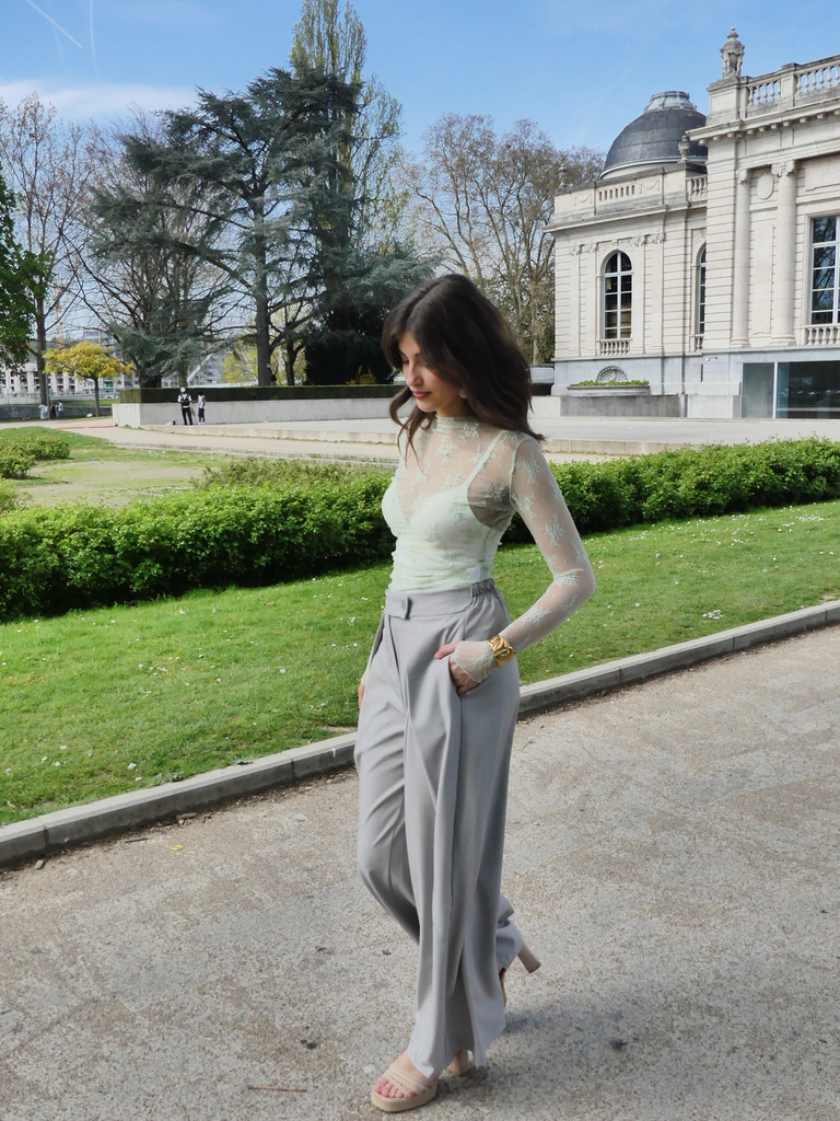 COLIN GRIS CLAIR - Pantalon à pinces