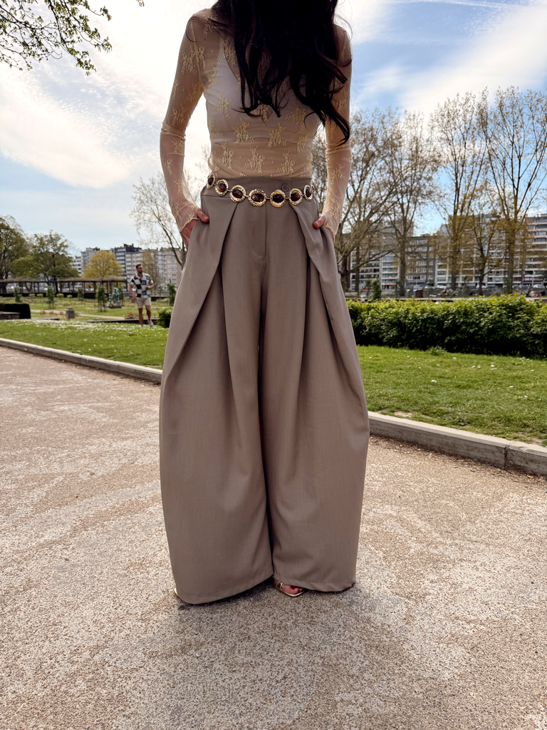 COLIN TAUPE - Pantalon à pinces