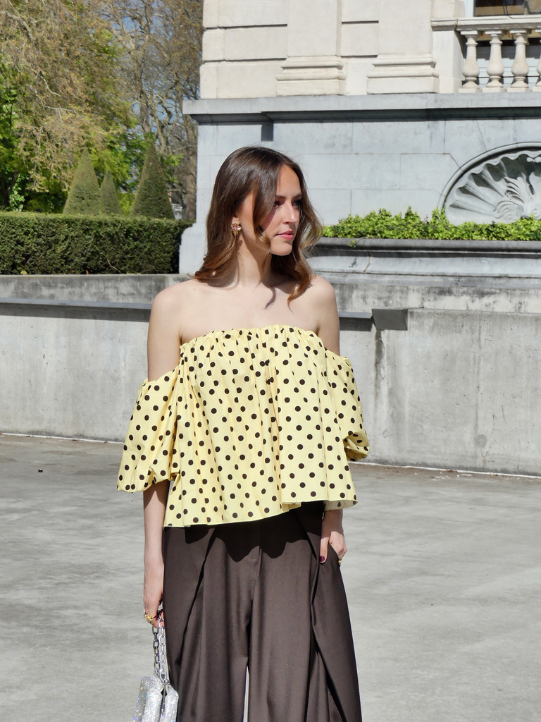 ALAYA JAUNE - Blouse à pois