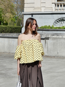 ALAYA JAUNE - Blouse à pois
