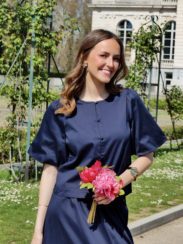 SERYNA BLEU MARINE - Blouse