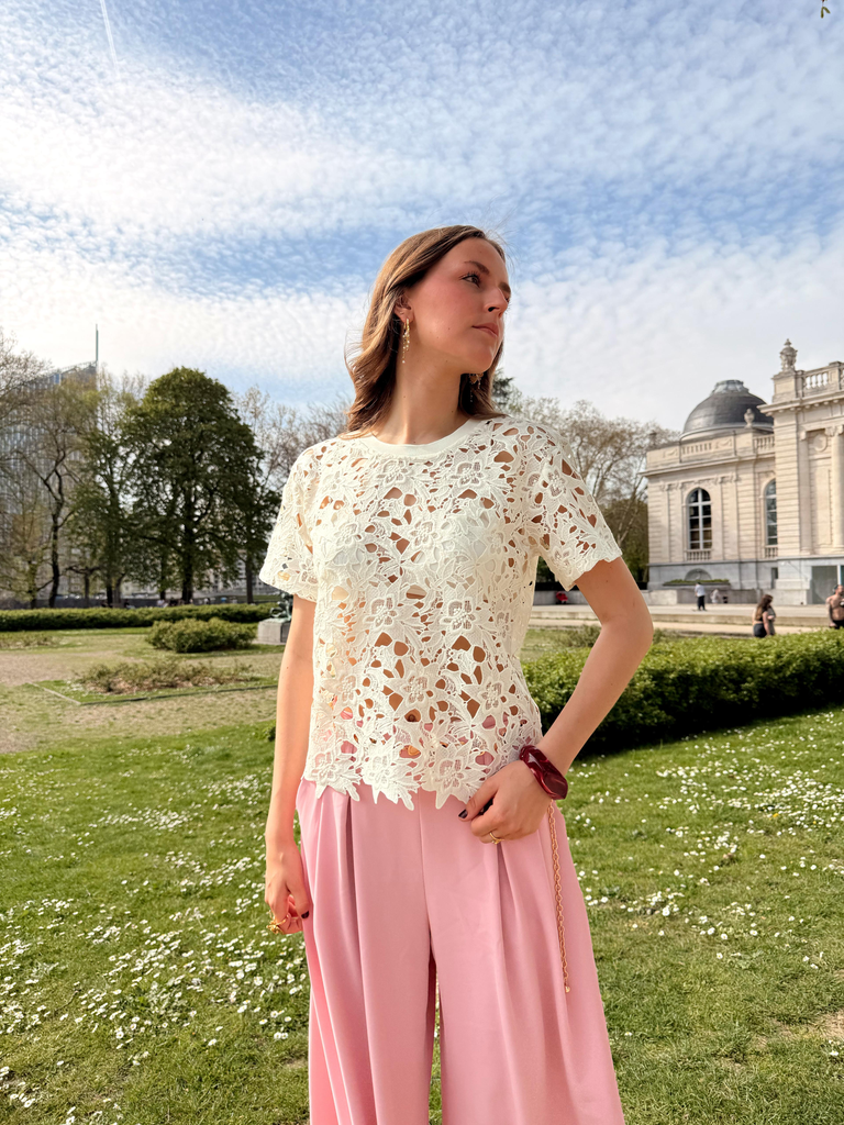 VANYA ÉCRU - Blouse en crochet