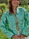 MOLLY VERT - Veste à fleurs