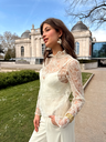 BLOOM BEIGE- Blouse à fleurs