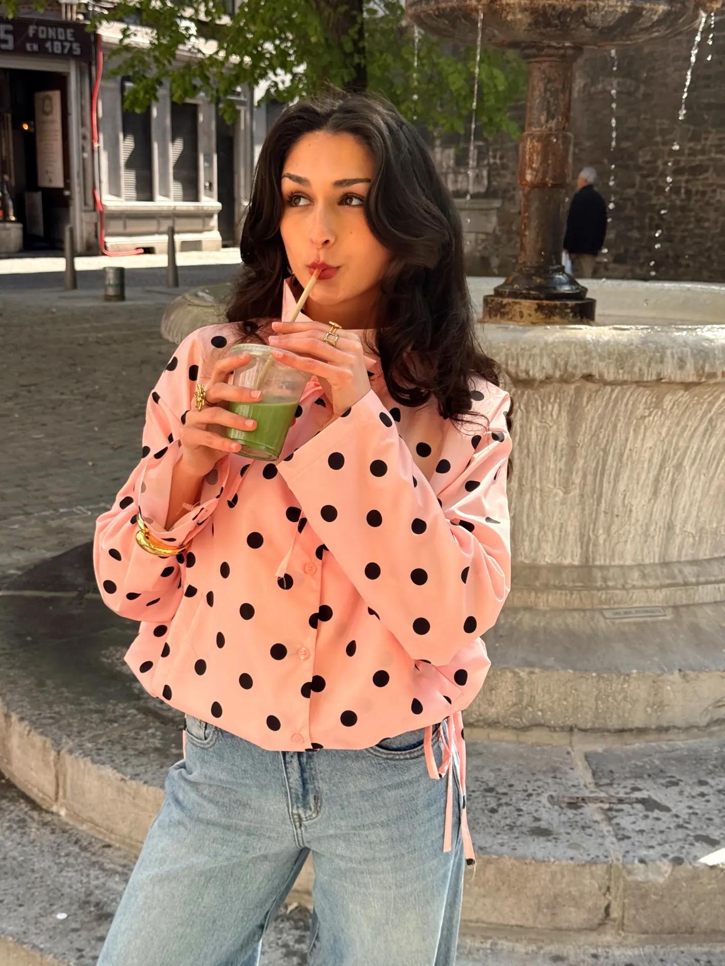 ORPHEA ROSE - Veste à pois