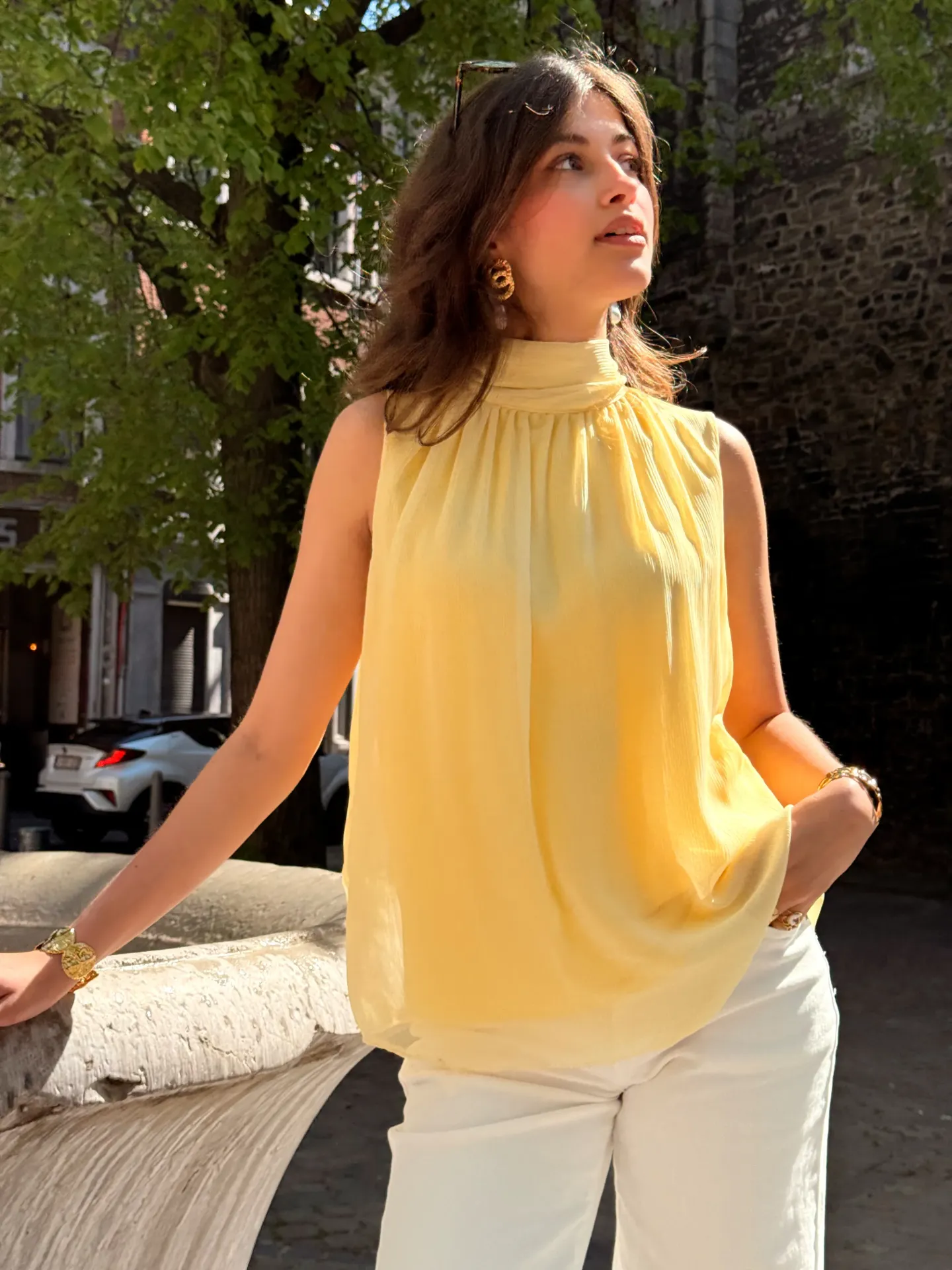 MARLO jaune - Blouse fluide