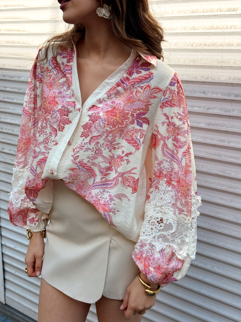 PALMINA ROSE - Chemisier imprimé (S)