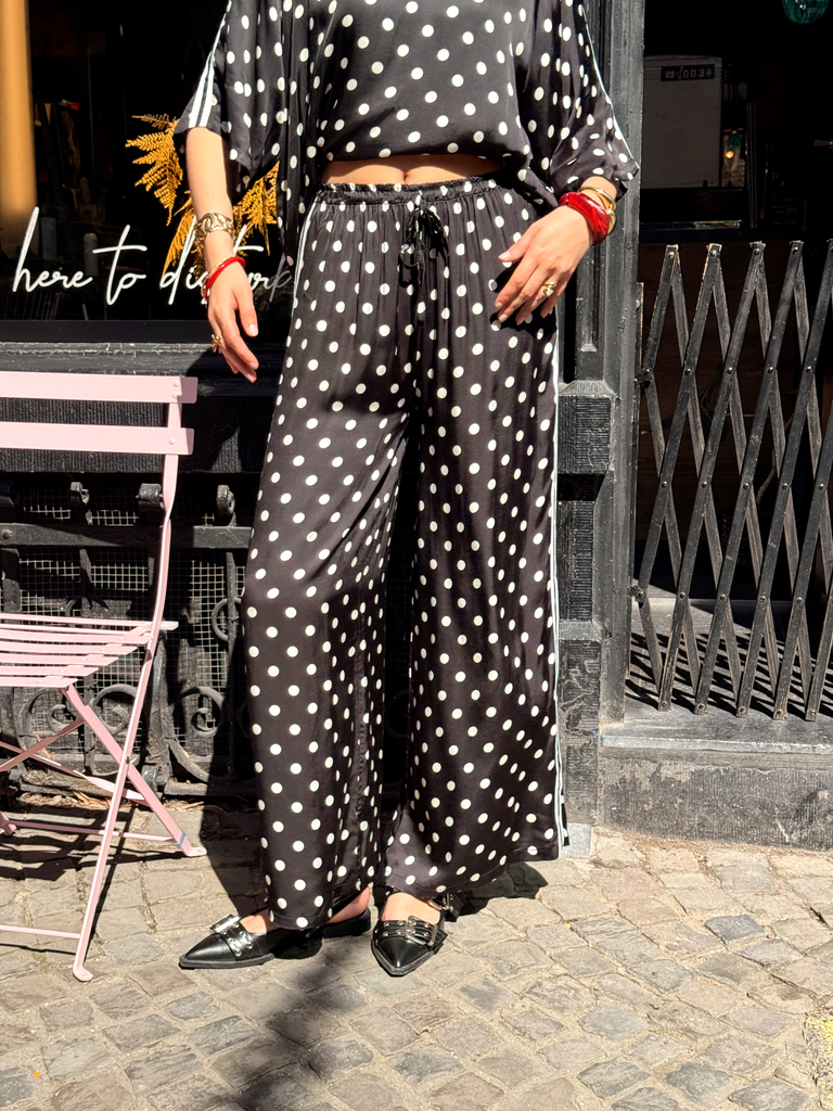 DEE NOIR - Pantalon à pois