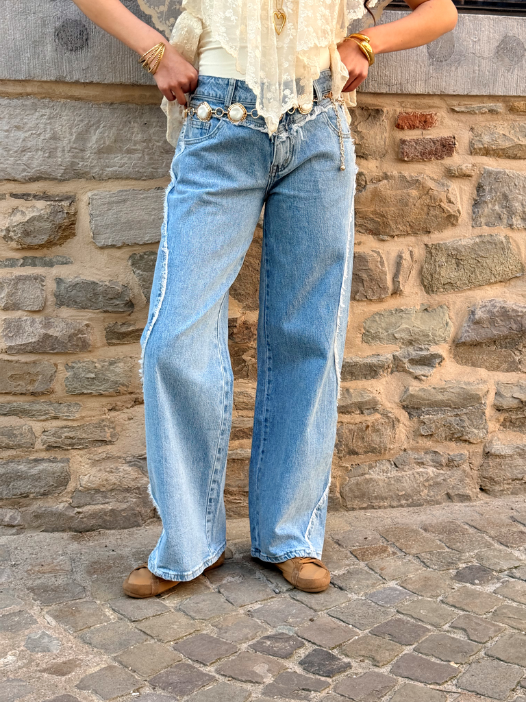 ENEA BLEU - Jeans wavy (34)