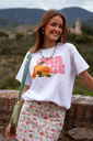 ALIFI BLANC - T-shirt avec orange