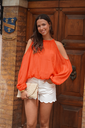 MERLA CORAIL - Blouse à épaules dénudées