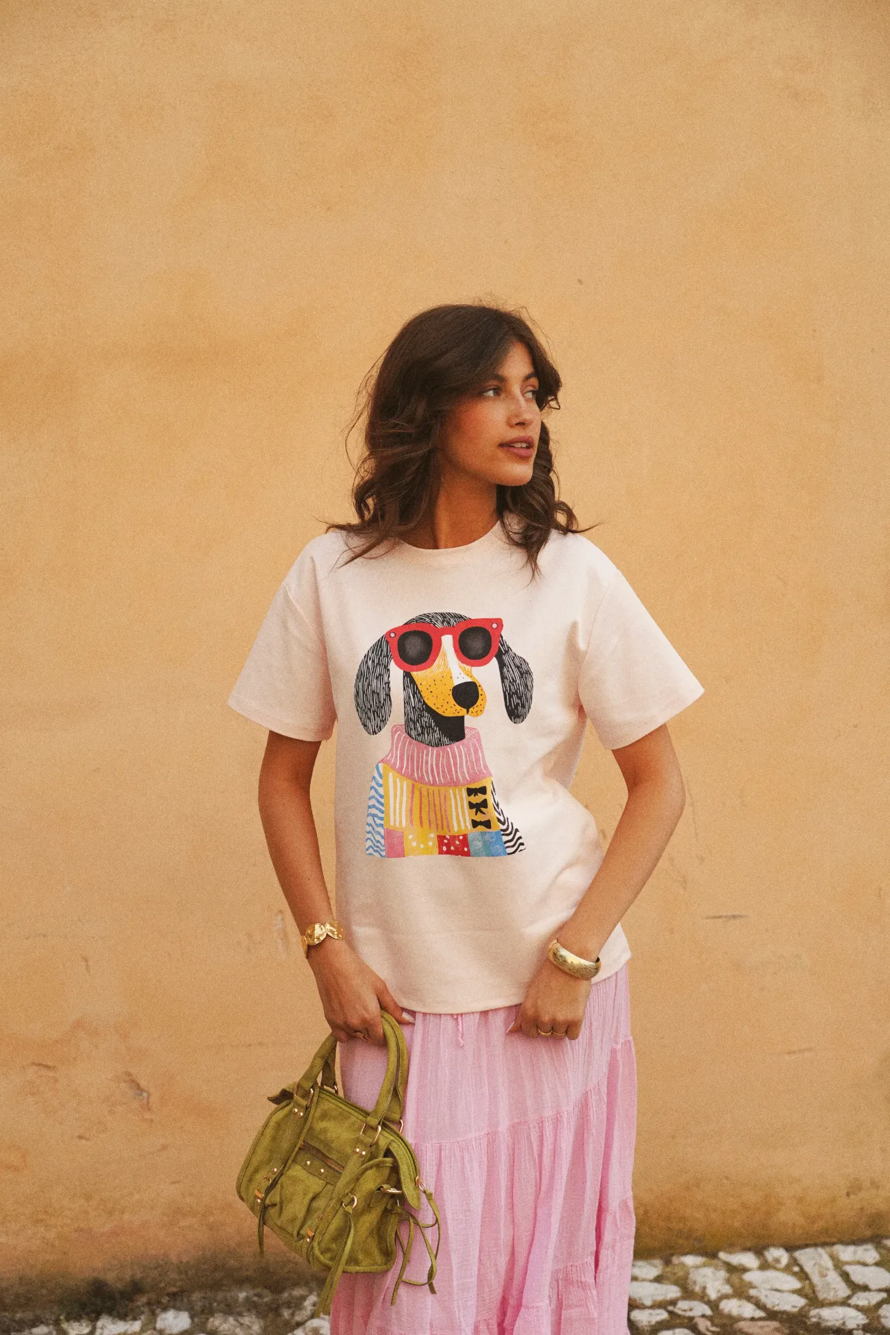PALMA ROSE - T-shirt imprimé teckel