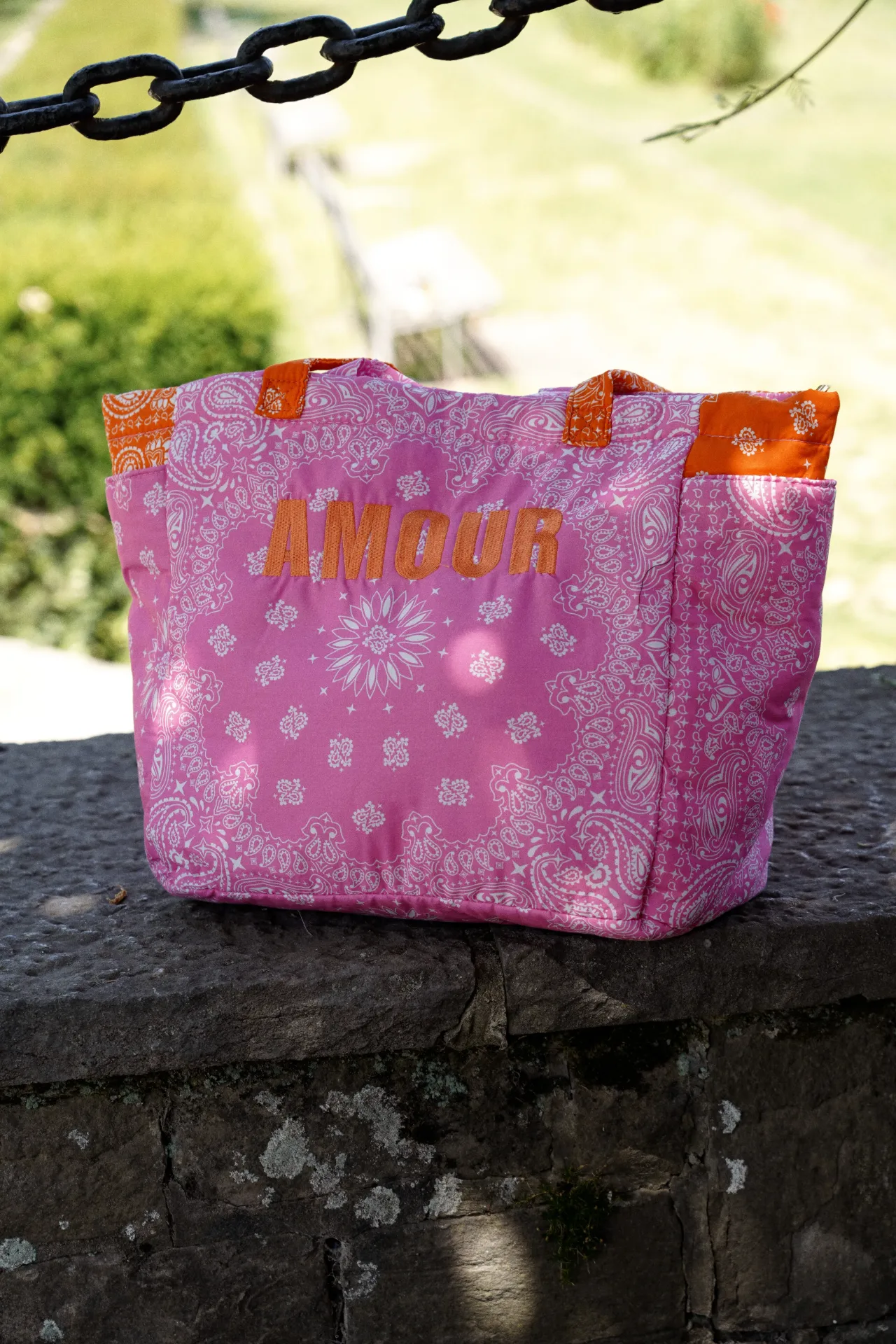 AMOUR ROSE - Sac de plage bandana