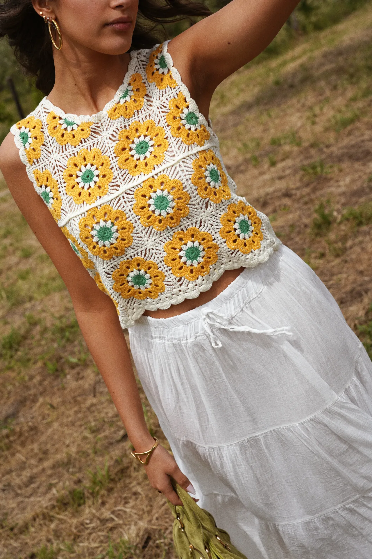 MARIELLA BLANC - Top en crochet