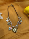 ORIA - Collier à charms avec corde en cuir