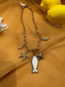 PERLA - Collier à charms avec poisson nacré