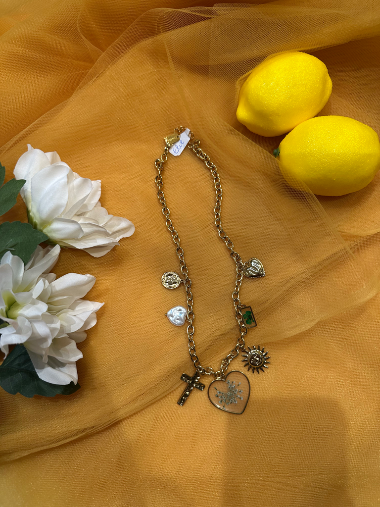 ELIE - Collier vert avec croix