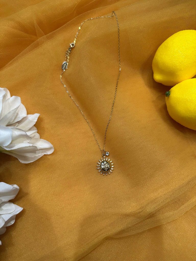 JULES - Collier choker soleil avec visage