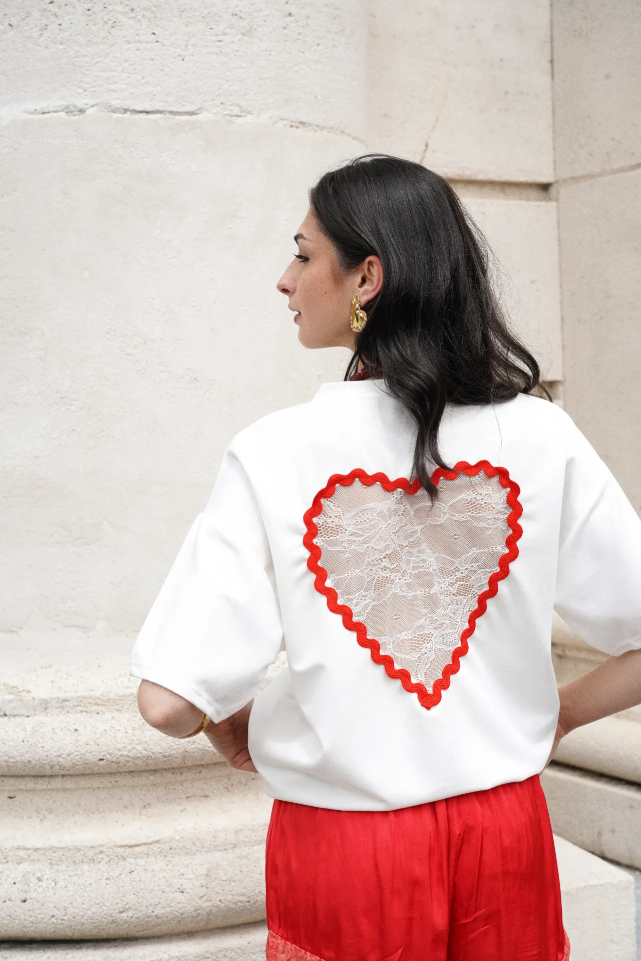 ULRICK BLANC - T-shirt avec coeur
