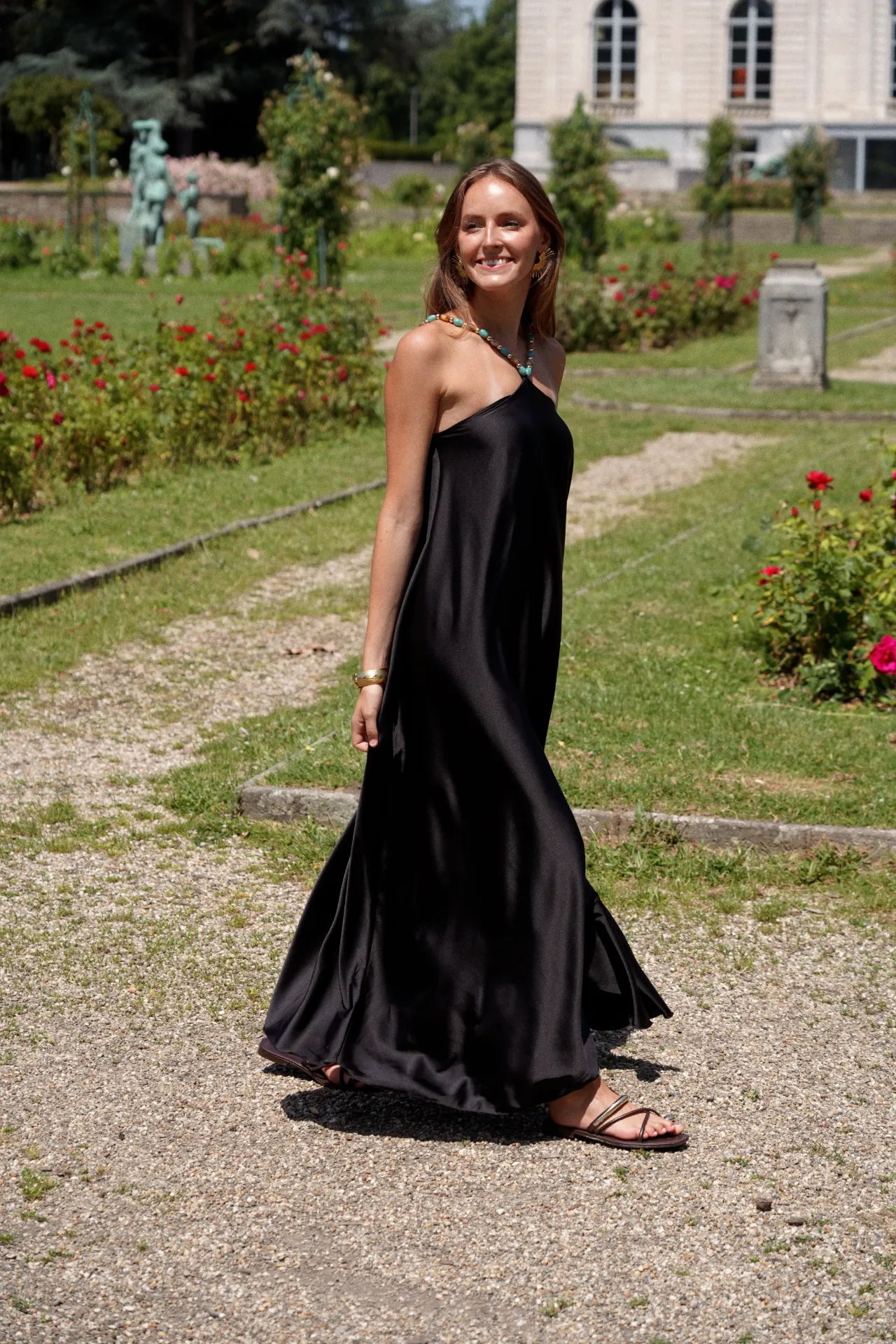 FRANCESCO NOIR - Robe longue bijoux