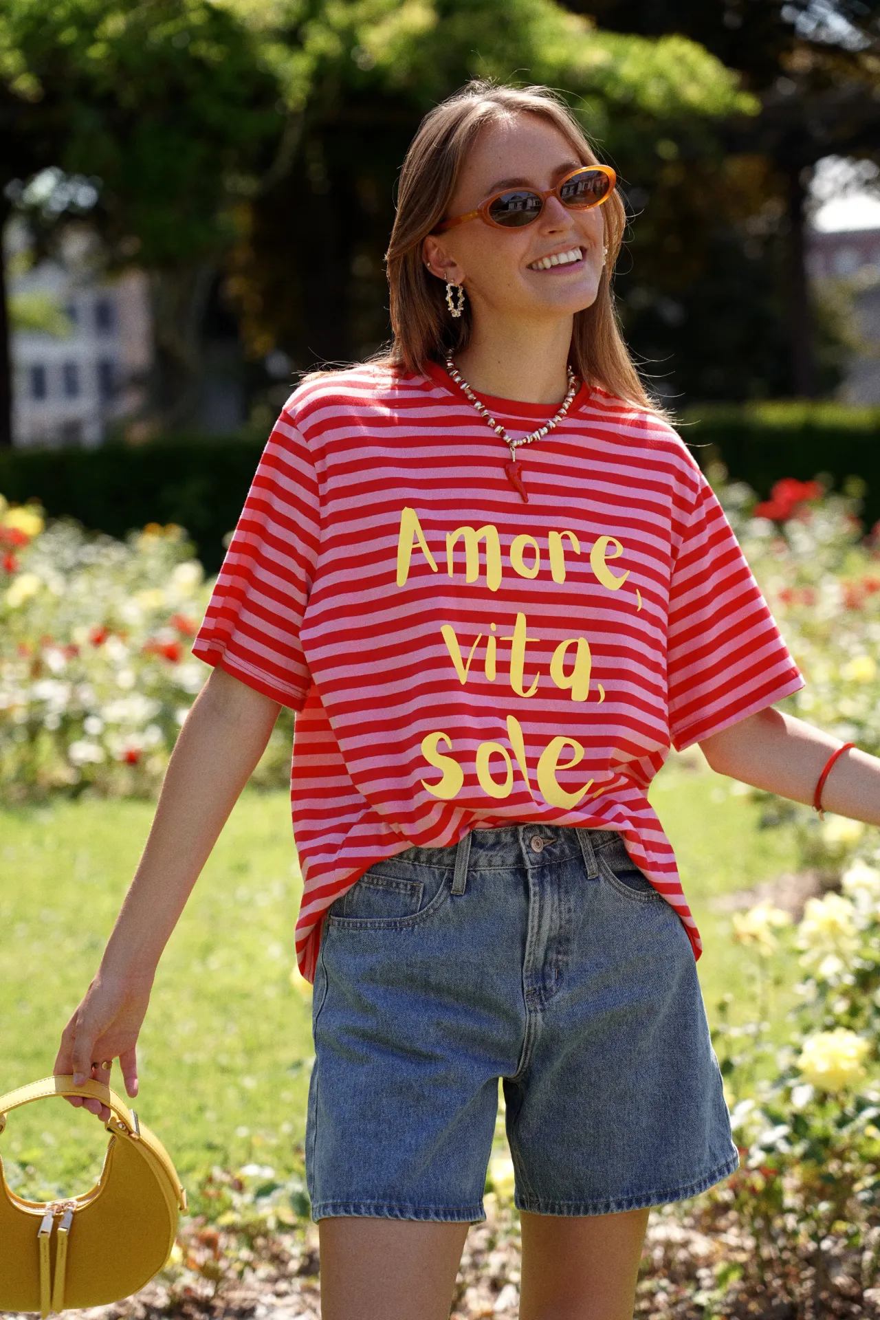 VITA ROUGE - T-shirt marinière avec texte
