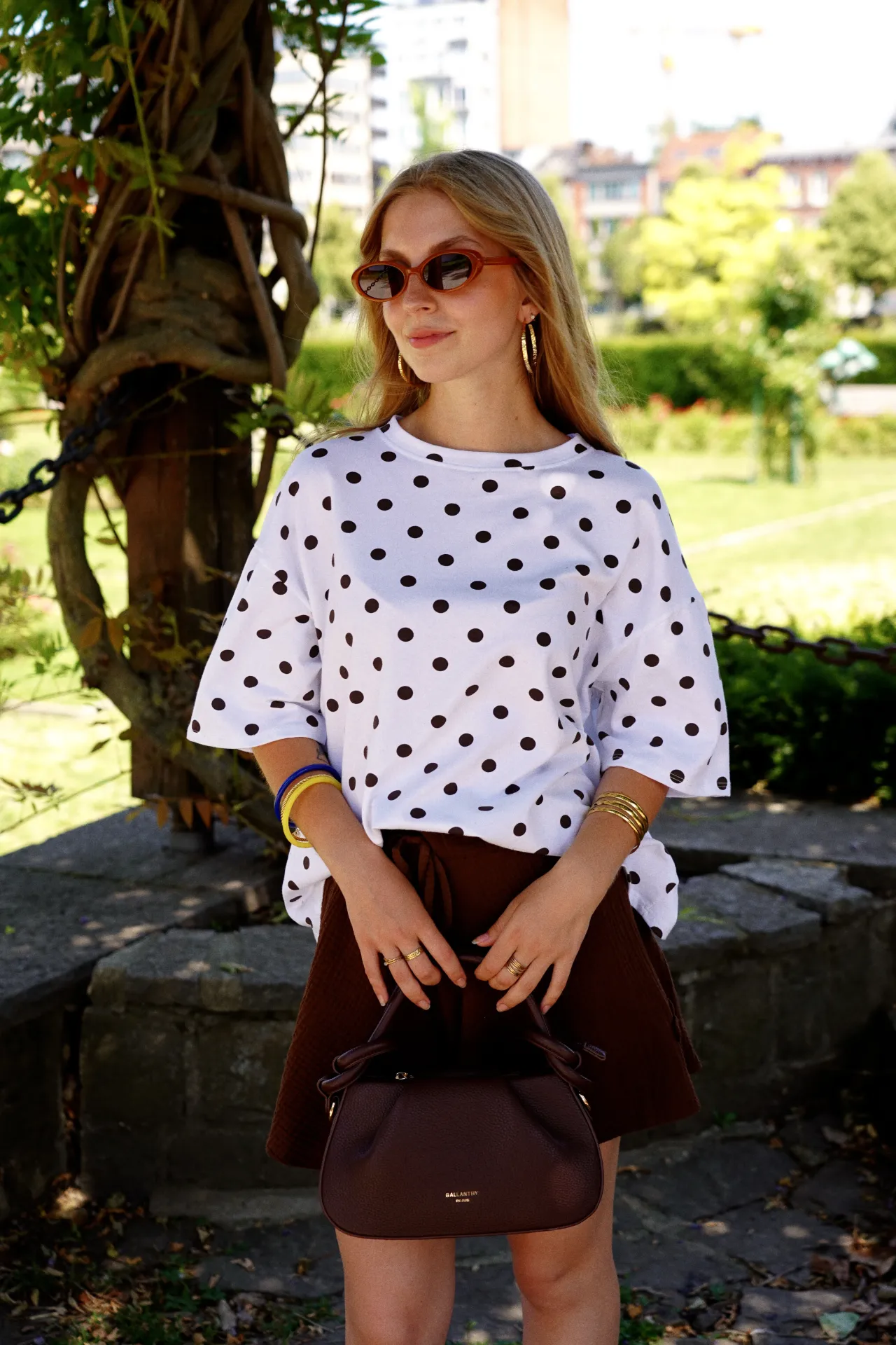 DOTTY BLANC - T-shirt à pois