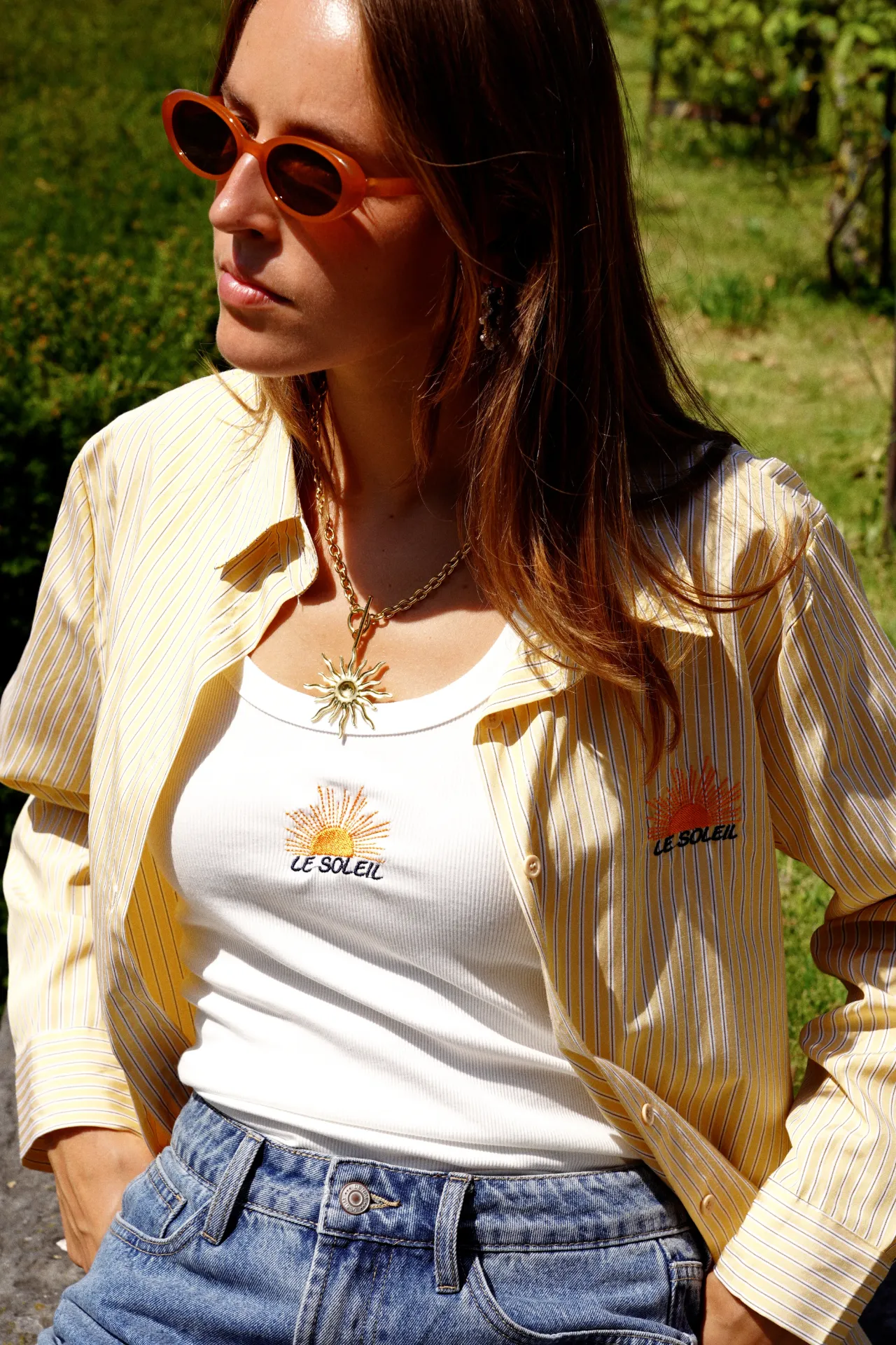 SOLEIL JAUNE - Ensemble top et chemise