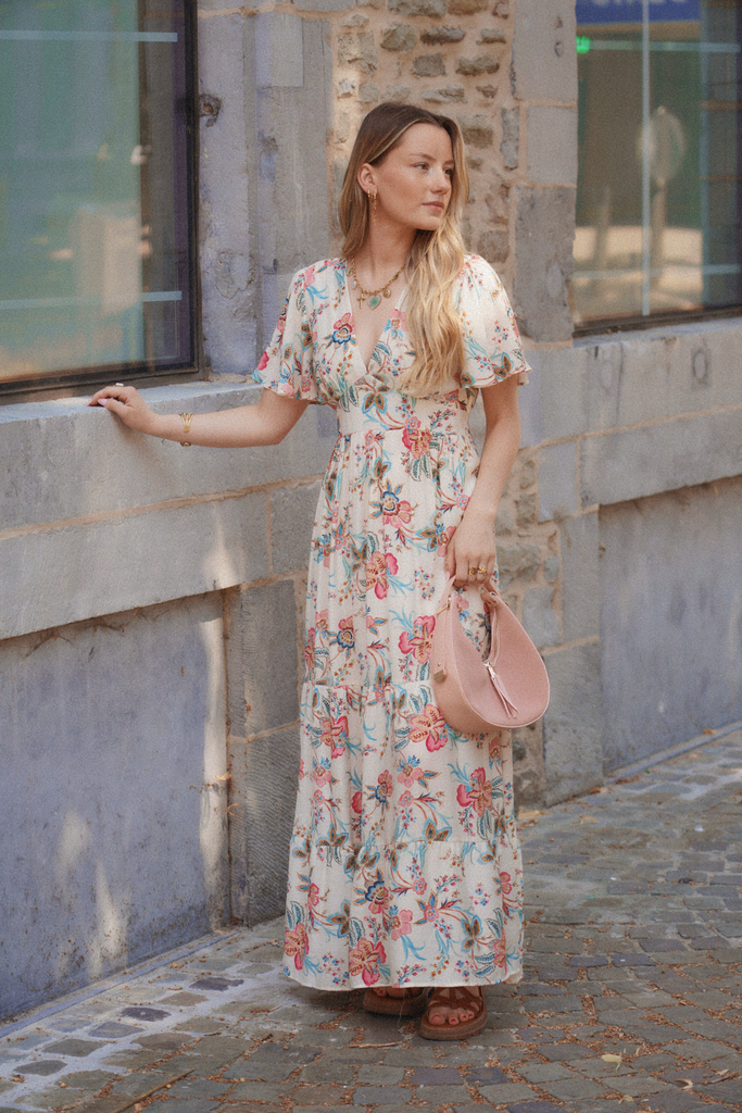 CATELINA ECRU - Robe longue imprimée (S)