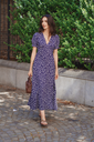 VALERIANA MARINE - Robe longue imprimée