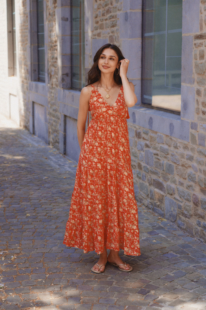 ROSETTA ROUGE - Robe longue imprimée