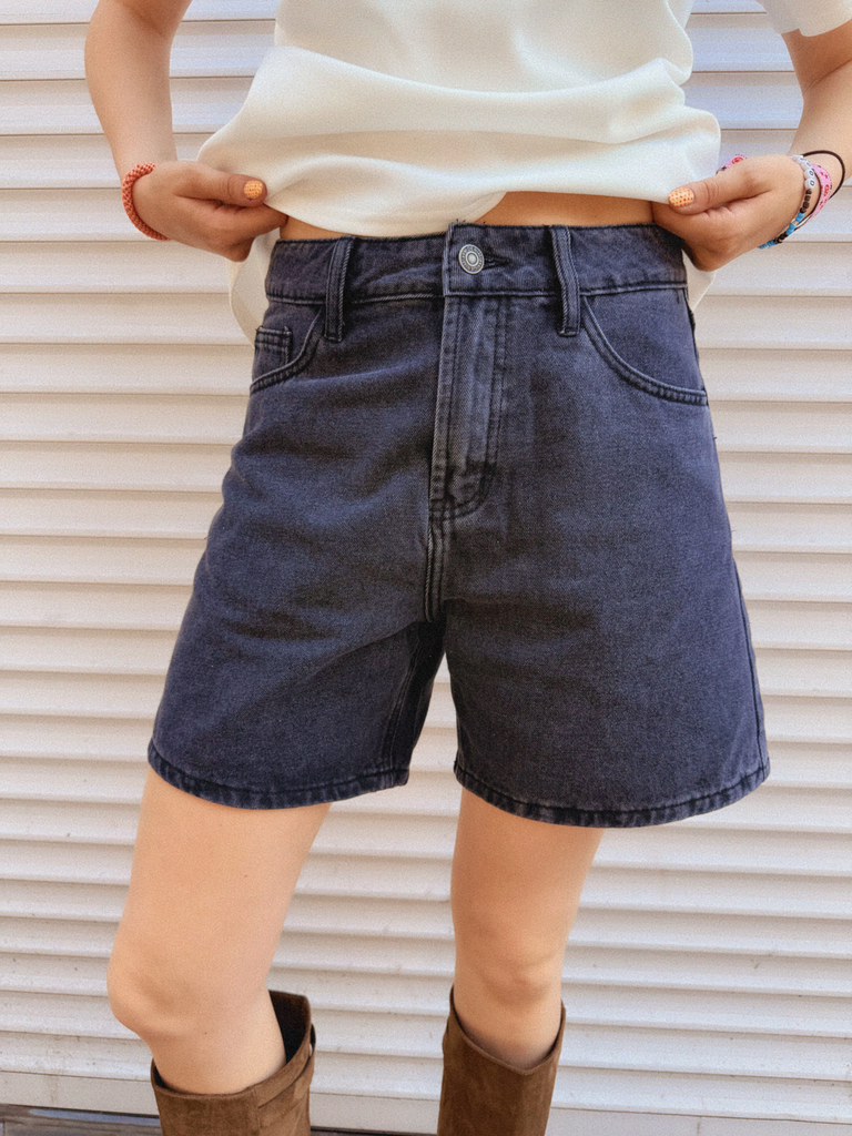 VALMY GRIS foncé - Short en jeans (34)