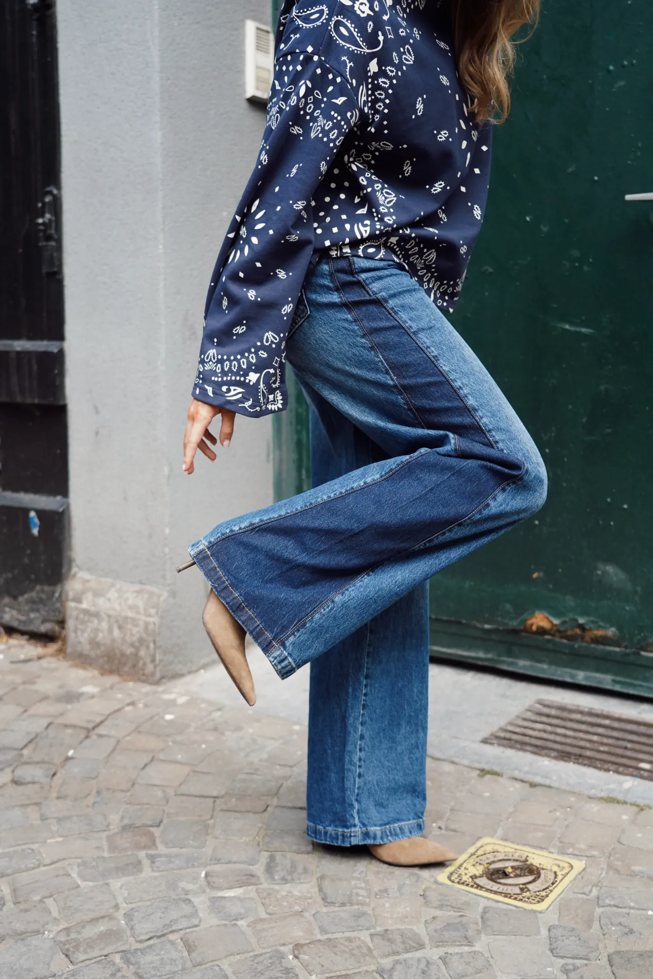 DOLLY BLEU - Jeans bicolore (34)